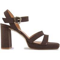 V.GAN Women's Tulsi Platform Heel Sandals in Brown | Size: 5