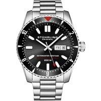 STHRLING Original Men's Swiss Automatic Datemaster Heritage Diver Watch 44mm in Black