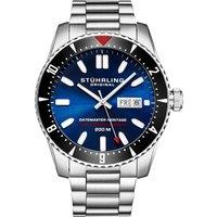 STHRLING Original Men's Swiss Automatic Datemaster Heritage Diver Watch 44mm in Blue