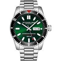 STHRLING Original Men's Swiss Automatic Datemaster Heritage Diver Watch 44mm in Green