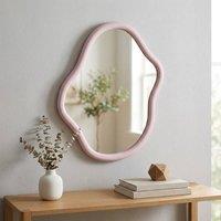 Garden Greatness Blush Pink Wave Style Mirror