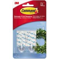 3M CLAW Command Clear Medium Hooks 17091CLR in White