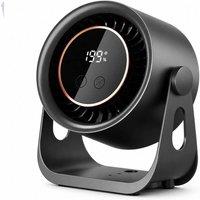 Dyzi Digital Display Desktop Fan 199 Speed Plug-in Wall Mount Fan in Grey