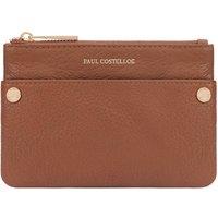 Paul Costelloe Rhode Leather Coin Purse in Tan