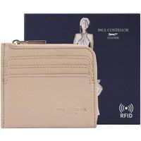 Paul Costelloe Dara Leather Card Holder in Beige