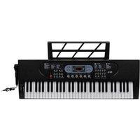 Garden Sanctuary 61-Key Portable Electronic Keyboard with Follow-the-Light Keyboard in Black