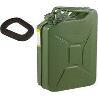 Pegdev 20L Heavy Duty Jerry Can with Replacement Seal UN Certified Fuel Container in Dark Green