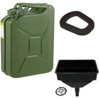 Pegdev 20L Professional Heavy Duty Jerry Can Bundle UN Certified for Flammable Liquids in Dark Green