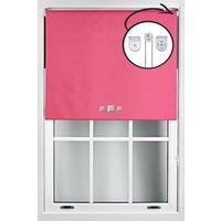 Furnished Fuchsia Pink Blackout Roller Blinds with Triple Square Eyelets & Metal Fittings | Size: 190 cm width x 165 cm drop