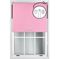 Furnished Pink Blackout Roller Blind with Triple Diamond Eyelets & Metal Fittings | Size: 160 cm width x 210 cm drop