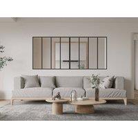 Vente-unique Industrial-Style Glass Partition In Powder-Coated Aluminium - Black