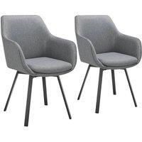 tectake Dining Chair Alicon Set Of 2 - Anthracite in Dark Grey | Size: 2 Pack
