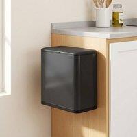 STILVORA 8 L Kitchen Bin with Lid in Black