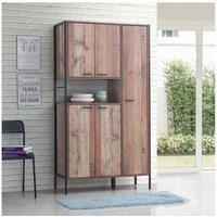 Timber Art Design Kitchen Dresser Dining Room Display Larder Cabinet Pantry Cupboard in Light Oak