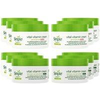 Simple Vital Vitamin Day Cream 6pk & Night Cream 6pk 50ml each, 12H Hydration in White