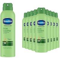 Vaseline Intensive Care Spray Body Moisturiser Aloe Soothe 190ml, 9 Pack in White