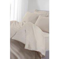 The Linen Consultancy 'TLC 5 Star Hotel Concept' 500TC Cotton Sateen Flat Sheet in Cream | Size: King Flat