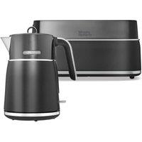 Morphy Richards Signature Black Kettle & 4 Slice Toaster Set