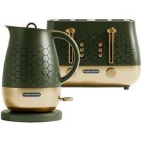 Morphy Richards Cassini Outer Space Kettle & 4 Slice Toaster Set in Green | Size: 1500ml