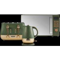 Morphy Richards Cassini Kettle, Toaster, Microwave Olivine Bundle in Green | Size: Medium