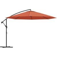Berkfield Home Cantilever Umbrella with Aluminium Pole 350 cm Terracotta
