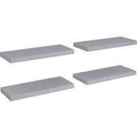 Berkfield Home Floating Wall Shelves 4 pcs Grey 60x23.5x3.8 cm MDF