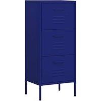 Berkfield Home Storage Cabinet Navy Blue 42.5x35x101.5 cm Steel