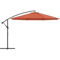 Berkfield Home Elegant Cantilever Umbrella with Aluminium Pole 350 cm Terracotta