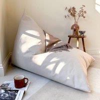 rucomfy Beanbags rucomfy Adults Large Humbug Lounger - Barley Indoor Bean Bag Chair in Natural