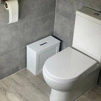 EONLION Toilet Cleaning Product Storage Tidy Box in White | Size: 500mm