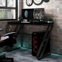 Berkfield Home Gaming Desk with ZZ Shape Legs Black 90x60x75 cm | Size: 90 x 60 x 75 cm
