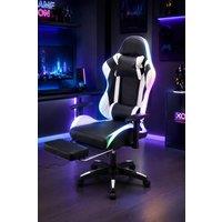 Living and Home RGB LED Gaming Chair with Massage, Footrest & Built-in Audio