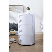 Living and Home 3-tiered Drawer Storage Unit Organizer in White