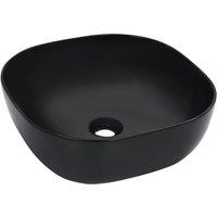 Berkfield Home Wash Basin 42.5x42.5x14.5 cm Ceramic Black
