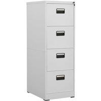 Berkfield Home Filing Cabinet Light Grey 46x62x133 cm Steel | Size: 46 x 62 x 133 cm