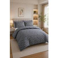 Grace Premium King Size Duvet Cover Set with Matching Pillowcases in Charcoal | Size: Single