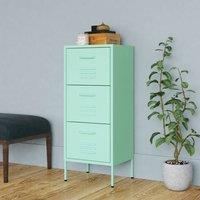 Berkfield Home Storage Cabinet Mint 42.5x35x101.5 cm Steel in Green