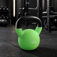 STILVORA 12 kg Kettlebell with Non-Slip Handle in Green
