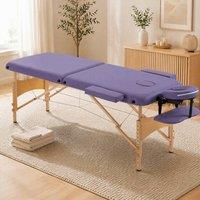 STILVORA Bed Frame with Wooden Frame & Faux Leather in Purple