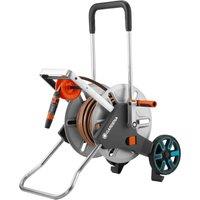 GARDENA 25m CleverRoll Metal Hose Reel Set in Teal | Size: 1 Pack