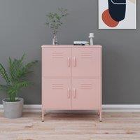 Berkfield Home Storage Cabinet Pink 80x35x101.5 cm Steel