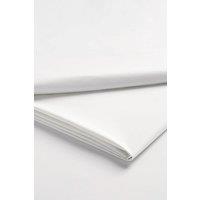 CHRISTY 400TC Luxury Cotton Sateen Plain Dye Bedding Flat Sheets in White | Size: Super King Flat