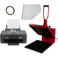 Monstershop PixMax T-Shirt Sublimation Heat Press Machine, 38cm x 38cm Clam, Red | Size: 38 cm x 38 cm
