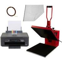 Monstershop Clam Heat Press 38 x 38cm & Printer With Cartridges | Size: 38 x 38 cm