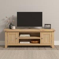 Seconique Windsor Straight TV Unit (Fully Assembled) in Light Oak