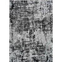 Desire Rugs Serenity Modern Abstract Lines Area Rug - Contemporary Style for Living Room, Bedroom or Hallway in Black | Size: 200 cm x 290 cm