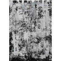 Desire Rugs Serenity Modern Abstract Acrylic Area Rug - Contemporary Style for Living Room, Bedroom or Hallway in Black | Size: 200 cm x 290 cm
