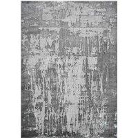 Desire Rugs Serenity Modern Abstract Abrasion Area Rug - Contemporary Style for Living Room, Bedroom or Hallway in Grey | Size: 200 cm x 290 cm