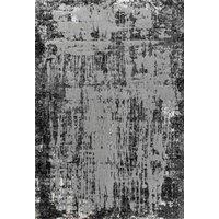 Desire Rugs Serenity Modern Abstract Abrasion Area Rug - Contemporary Style for Living Room, Bedroom or Hallway in Black | Size: 200 cm x 290 cm