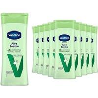 Vaseline Intensive Care Body Lotion Aloe Soothe 48H Moisture 400ml, 12 Pack in White